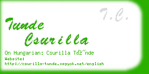 tunde csurilla business card